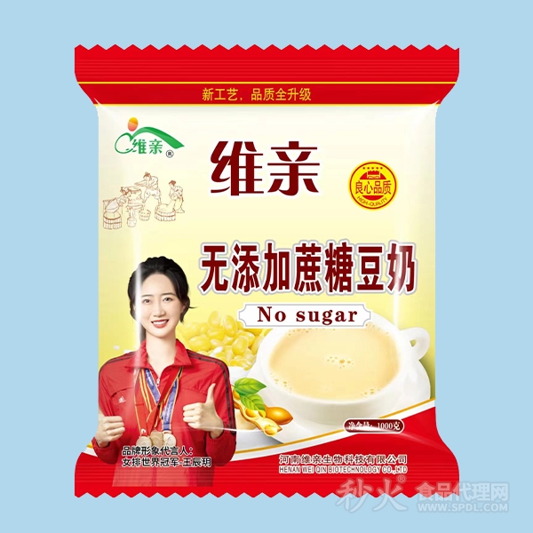 维亲无添加蔗糖豆奶1000g