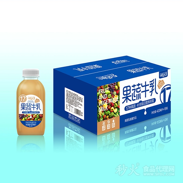 椰吉星果蔬牛乳礼盒装420ml×15瓶/箱