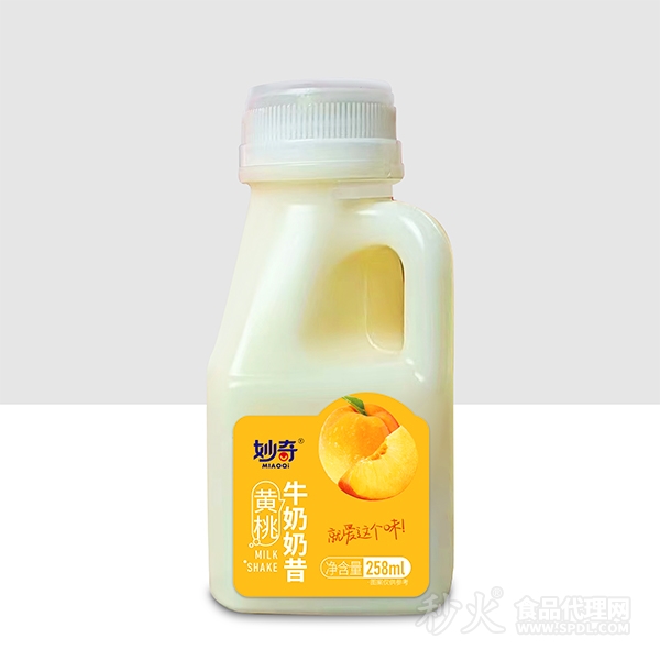 秒奇黄桃牛奶奶昔258ml