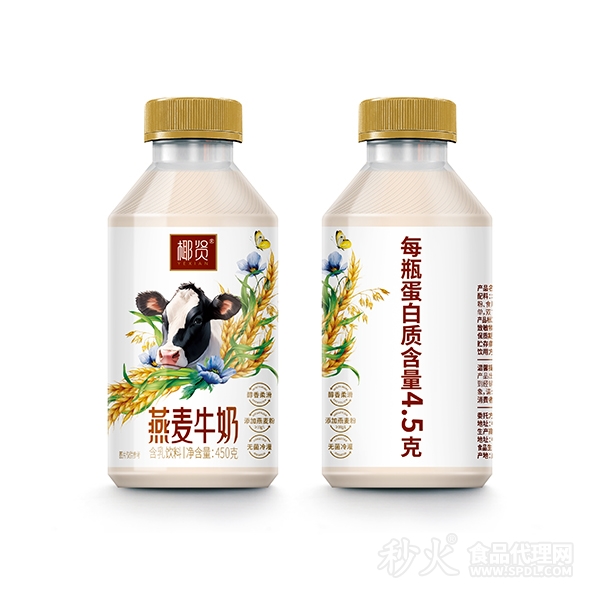 椰贤燕麦牛奶含乳饮料450g