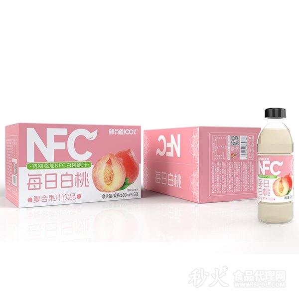 鮮有道每日白桃復(fù)合果汁飲品600mlx15瓶