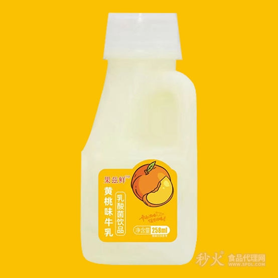 果茲鮮黃桃牛乳飲品258ml