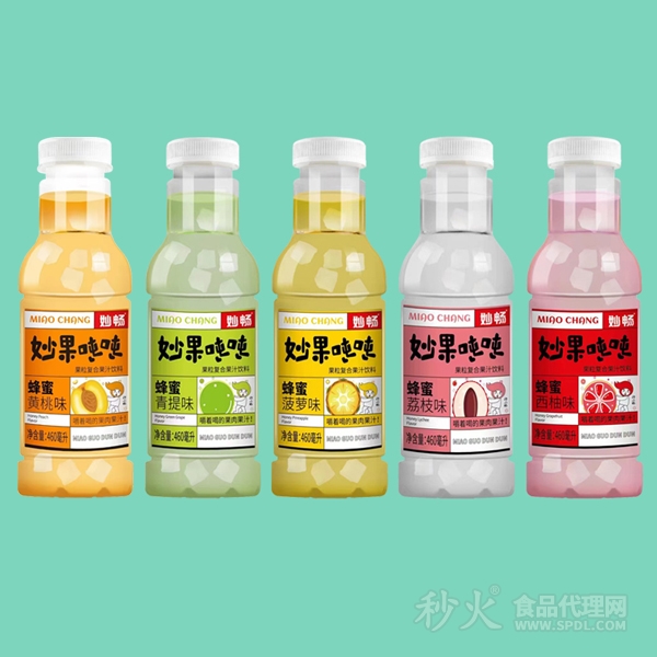 妙畅妙果吨吨果粒复合果汁饮料460ml