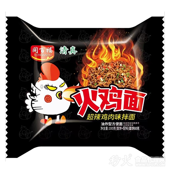 同百福火鸡面单包100g