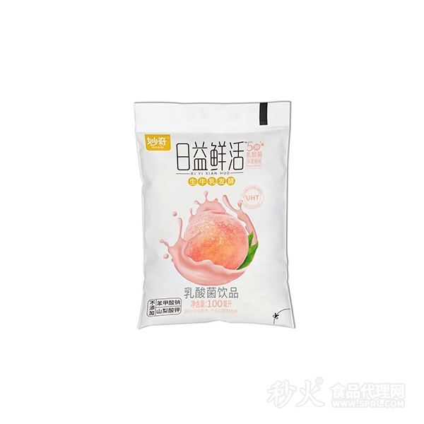 秒奇日益鲜活乳酸菌饮品水蜜桃味100ml