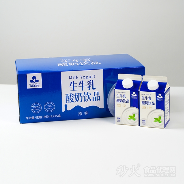 益正元生牛乳酸奶饮品原味460mlx15盒