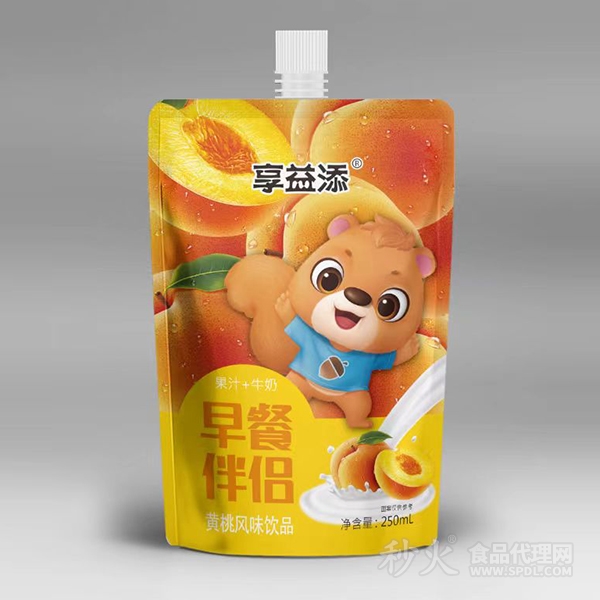 享益添早餐伴侣黄桃风味饮品250ml