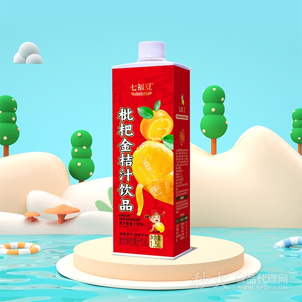 七福豆枇杷金桔汁饮品1.5L