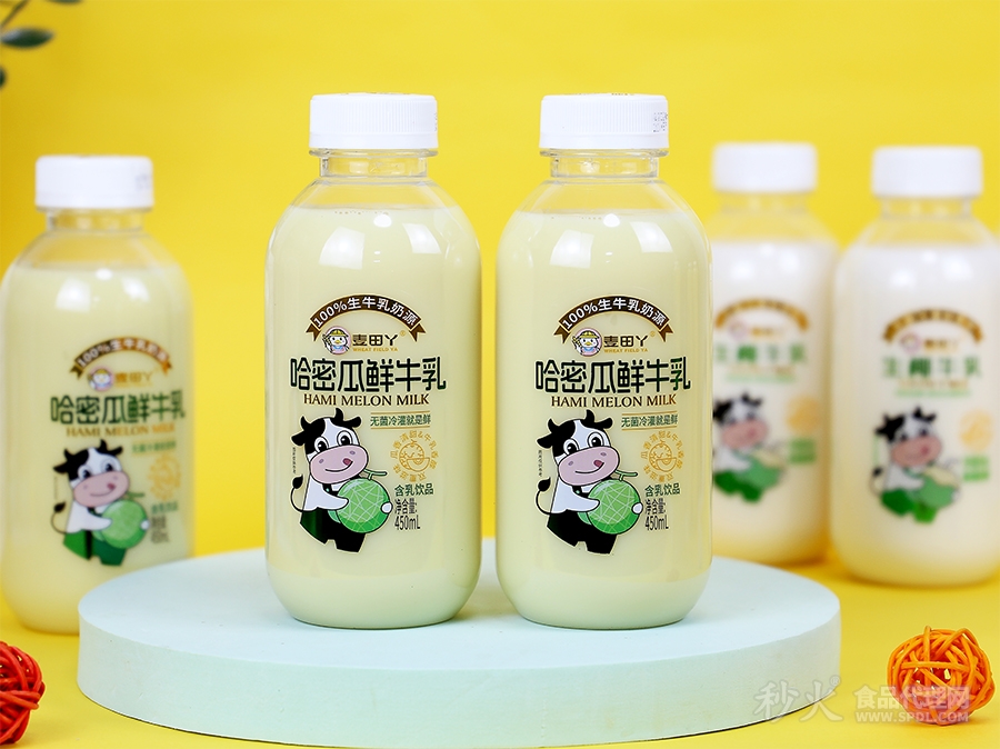 麦田丫哈密瓜鲜牛乳450ml