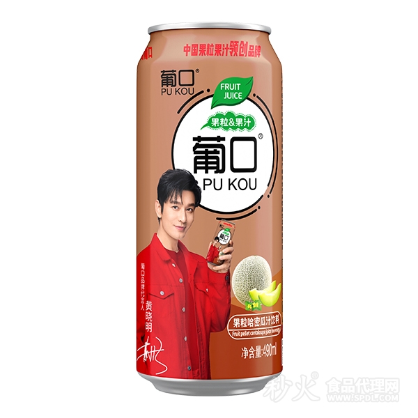 葡口果粒哈密瓜飲料490ml