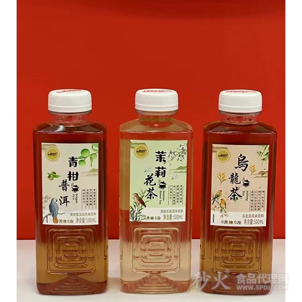 春尚好青柑普洱茉莉花茶乌龙茶500ml