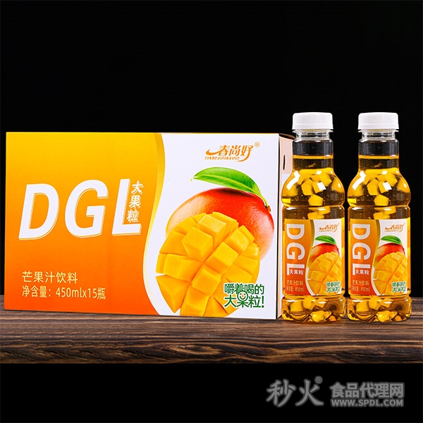 春尚好大果粒芒果汁饮料450ml×15瓶