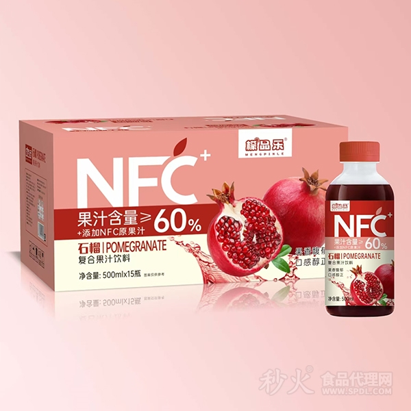 檬品乐NFC石榴复合果汁饮料500mlx15瓶