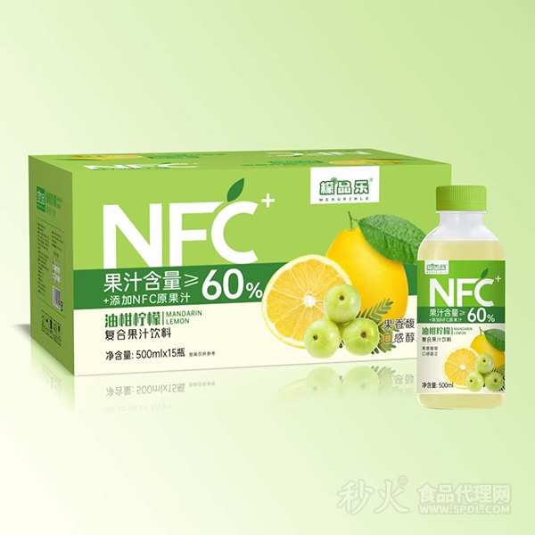 檬品乐NFC油柑柠檬复合果汁饮料500mlx15瓶