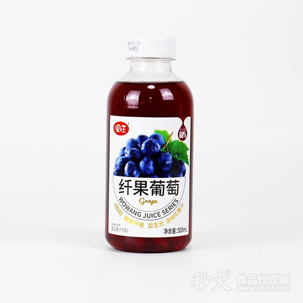 喔旺纤果葡萄复合果汁饮料500ml