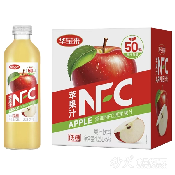 华宝来苹果汁饮品标箱