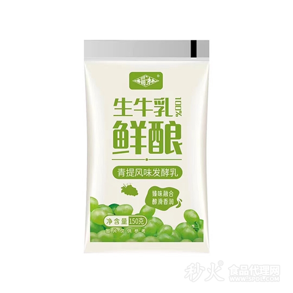 福淋生牛乳鲜酿青提风味发酵乳150g