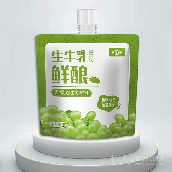 福淋生牛乳鲜酿青提风味发酵乳150g