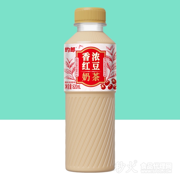 约郎香浓红豆奶茶620ml