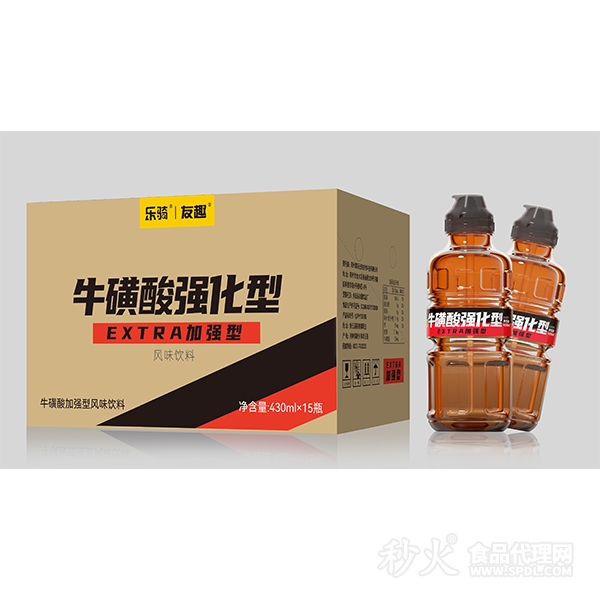 乐骑友趣牛磺酸强化型EXTRA加强型风味饮料430ml×15瓶