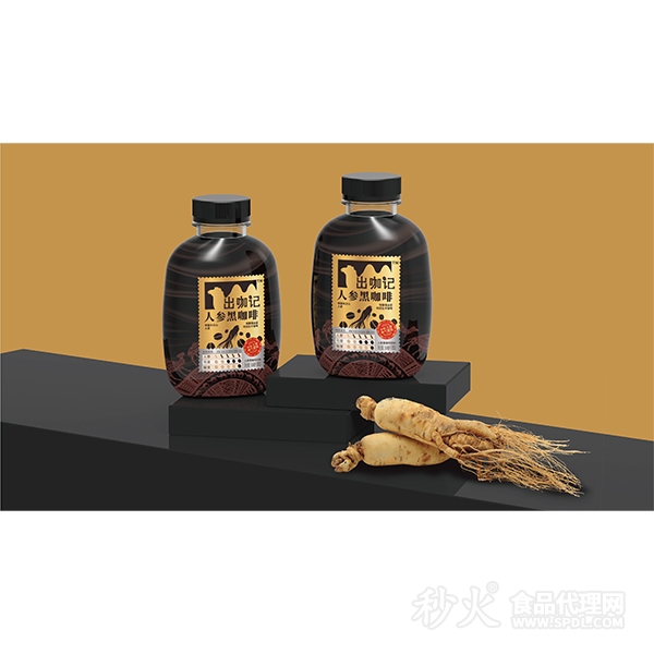 出咖记人参黑咖啡饮品300ml