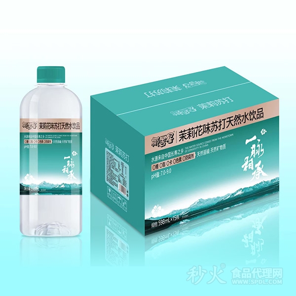 椰吉星茉莉花味苏打天然水饮品598mlx15瓶