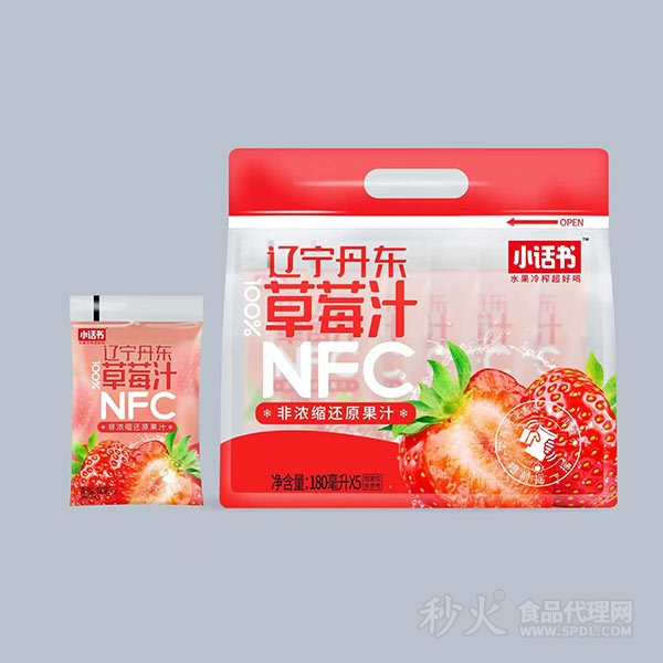 小话书辽宁丹东草莓汁NFC180mlx5