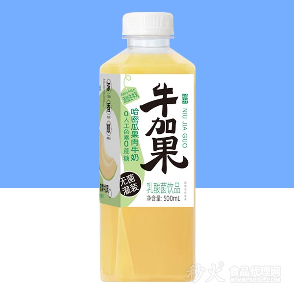 牛加果哈密瓜果肉牛奶饮品500ml