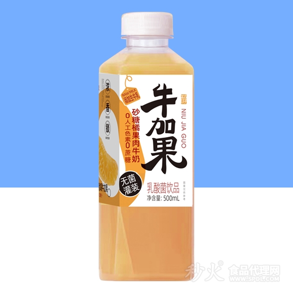 牛加果砂糖橘果肉牛奶饮品500ml