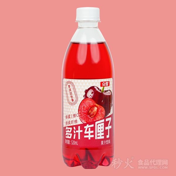 众雪多汁车厘子果汁饮料520ml