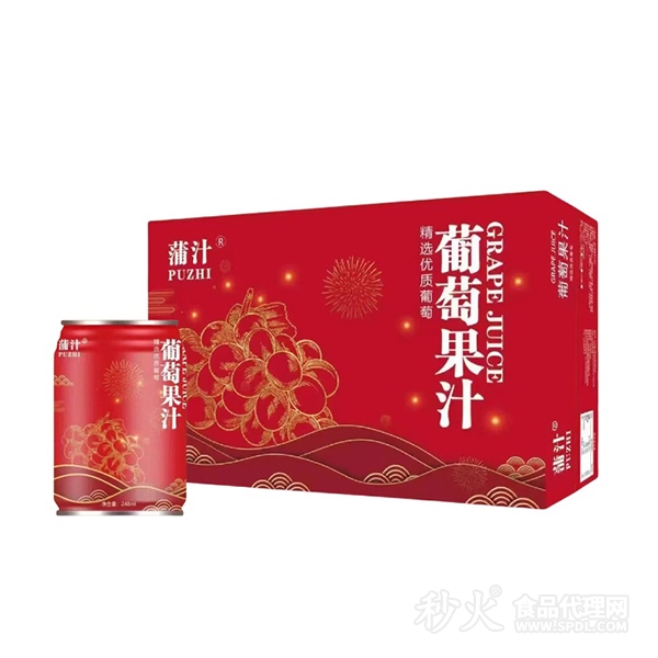 蒲汁葡萄果汁饮料248ml