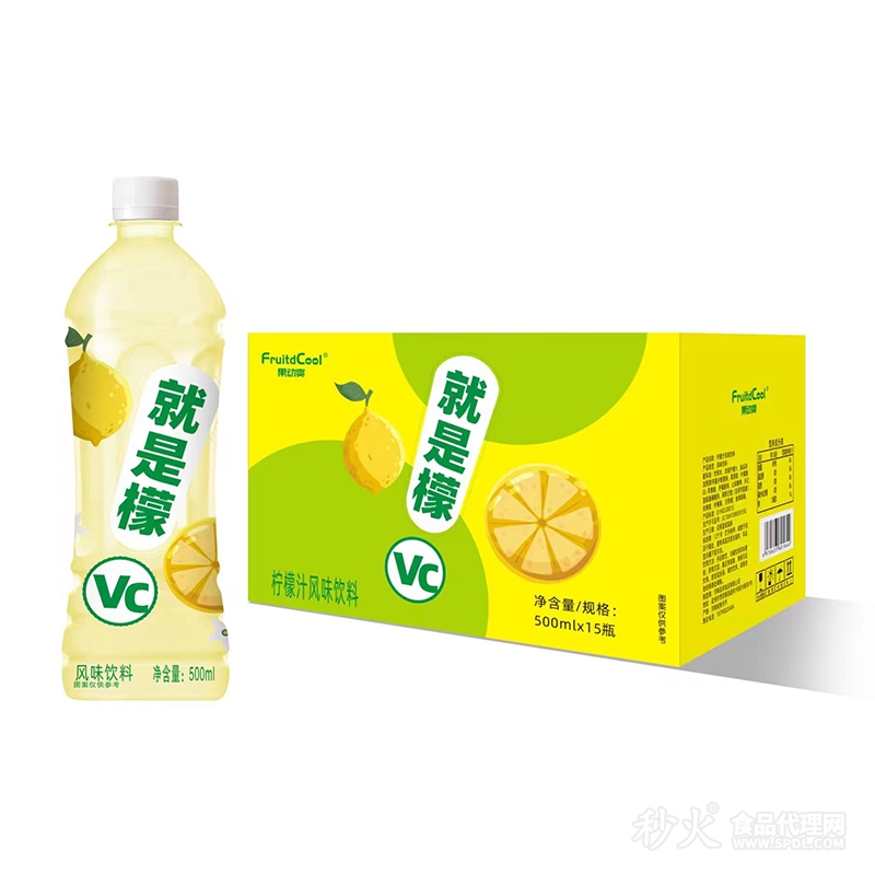 果动爽就是檬柠檬汁500mlx15瓶