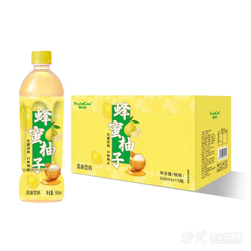 果动爽蜂蜜柚子500mlx15瓶