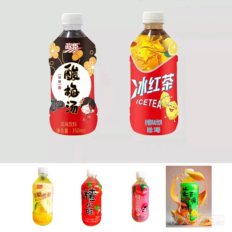 欢臣果味饮料350mlx12瓶