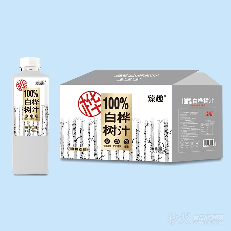 臻趣100%白桦树汁500mlx15瓶