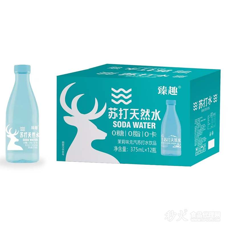 臻趣苏打天然水375mlx12瓶