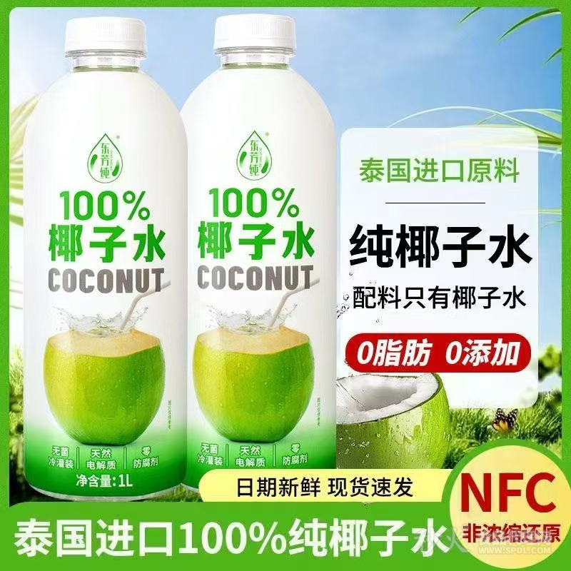 东芳纯100%椰子水1L