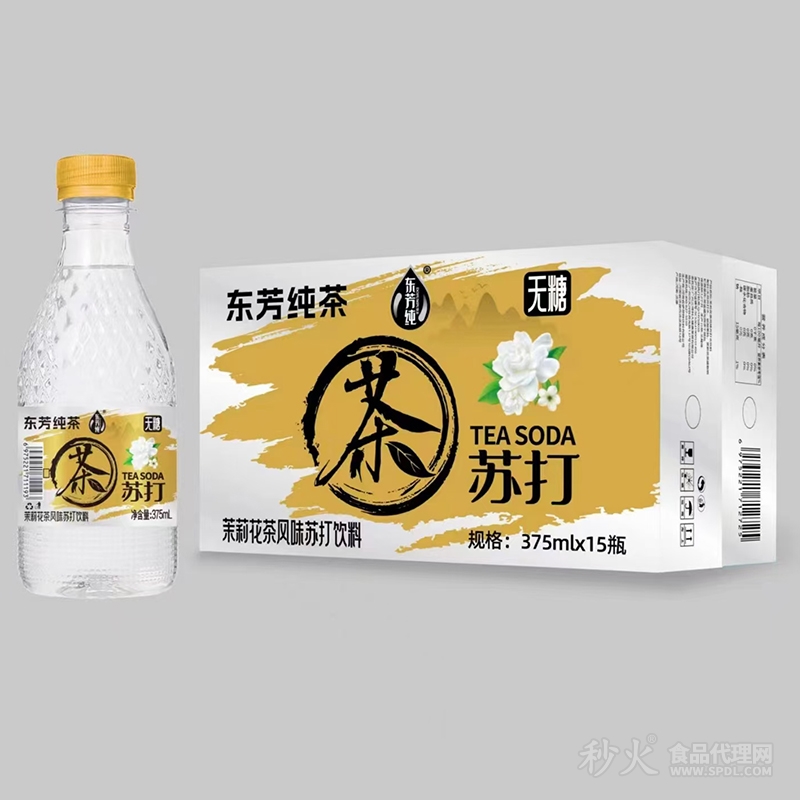 东芳纯茶茉莉花茶风味苏打饮料375mlx15瓶