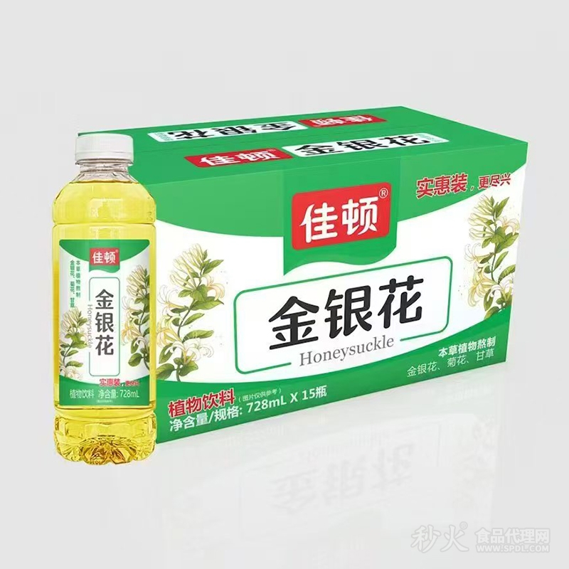 佳顿金银花植物饮料728mlx15瓶