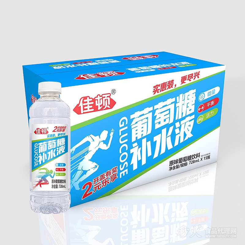 佳顿葡萄糖补水液728mlx15瓶