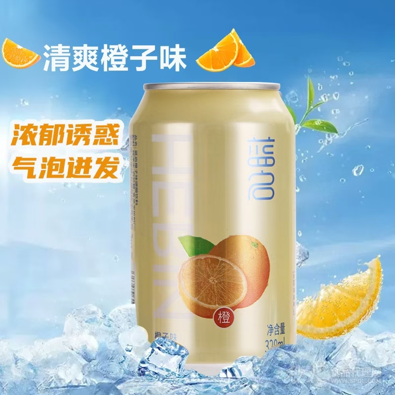 蓝启橙子味碳酸饮料320ml