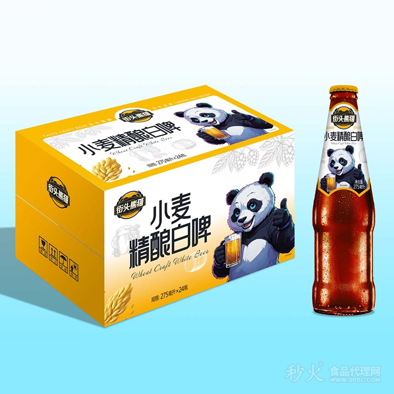 街头熊猫小麦精酿白啤275mlx24瓶