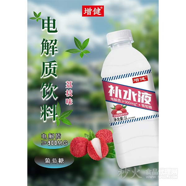 增健电解质葡萄糖补水液荔枝味1L