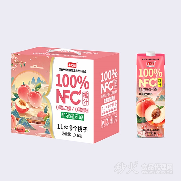 丰之源NFC桃汁1L×6盒