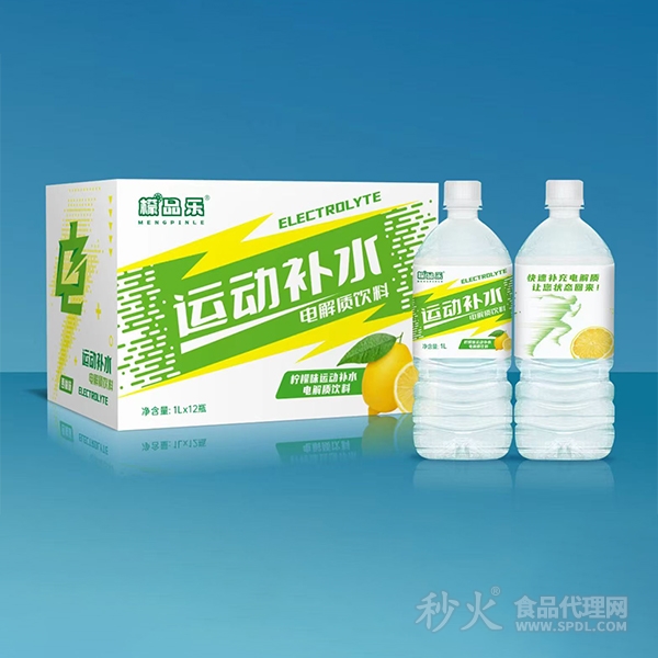 檬品乐柠檬味运动补水电解质饮料1Lx12瓶