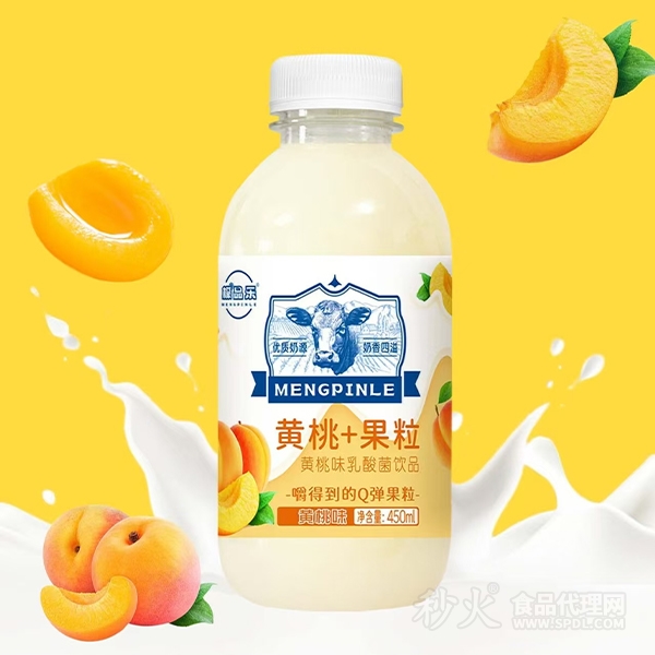 檬品乐黄桃果粒乳酸菌饮品450ml