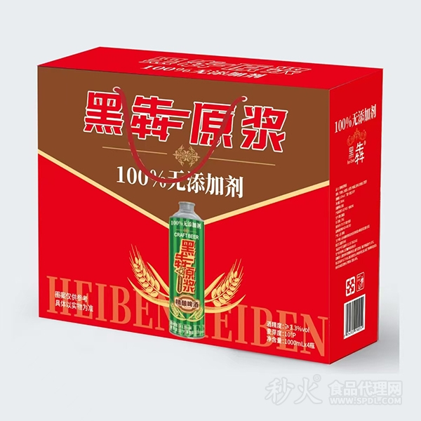 黑犇原浆精酿啤酒1000mlx4瓶