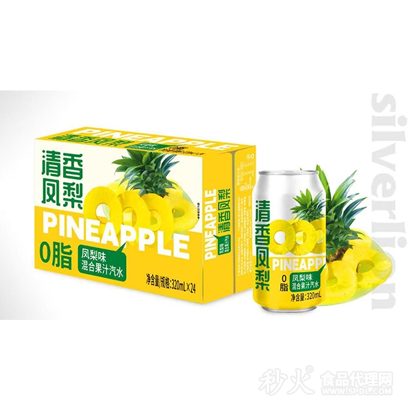 清香凤梨凤梨味混合果汁汽水320mlx24罐