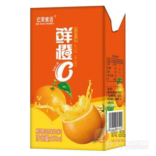 巴果蜜语鲜橙C250ml