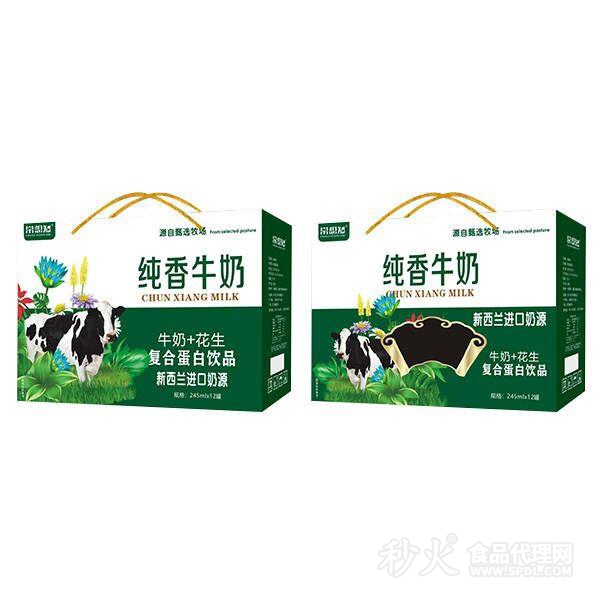 常想知醇香牛奶牛奶+花生245mlx12罐